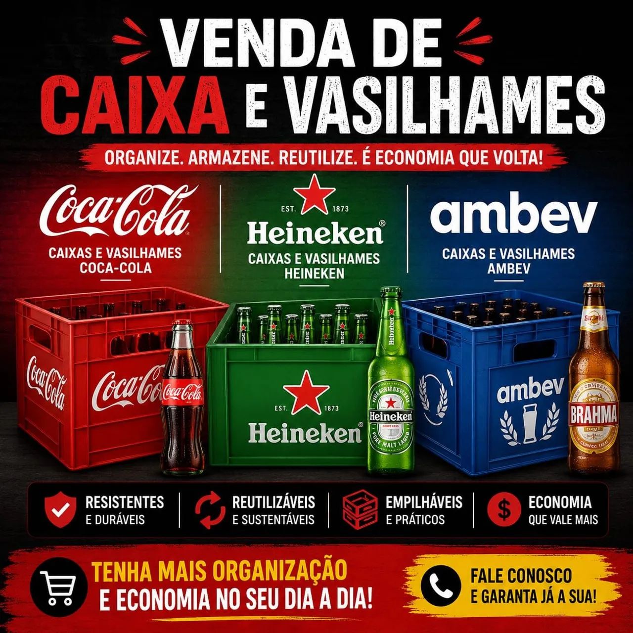 Engradado de Cerveja com Garrafas 600ml