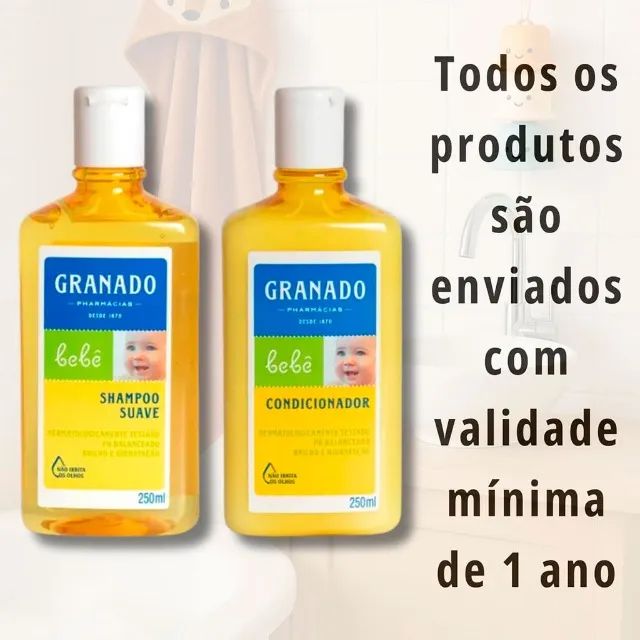 Kit Shampoo + Condicionador P/ Bebê Granado 250 ml - CM0023 - Foto 3
