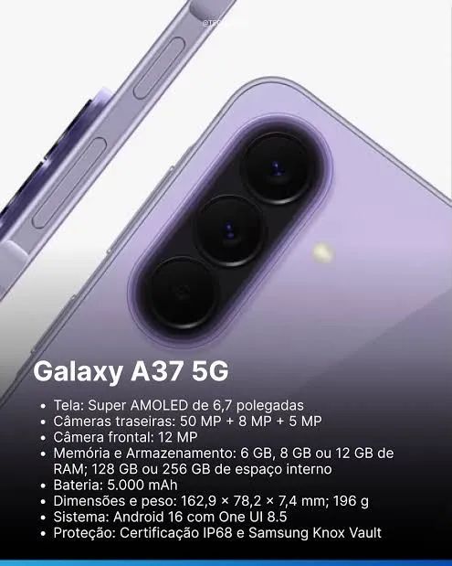 Celular  Samsung A57 5G 128GB e 8GBde ram Lacrado  - Foto 2
