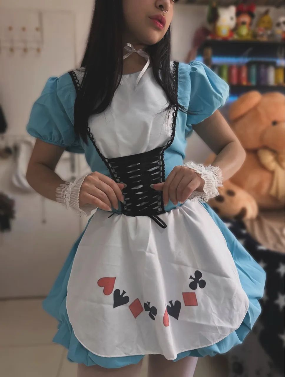 Vestido fantasia de Alice in Wonderland