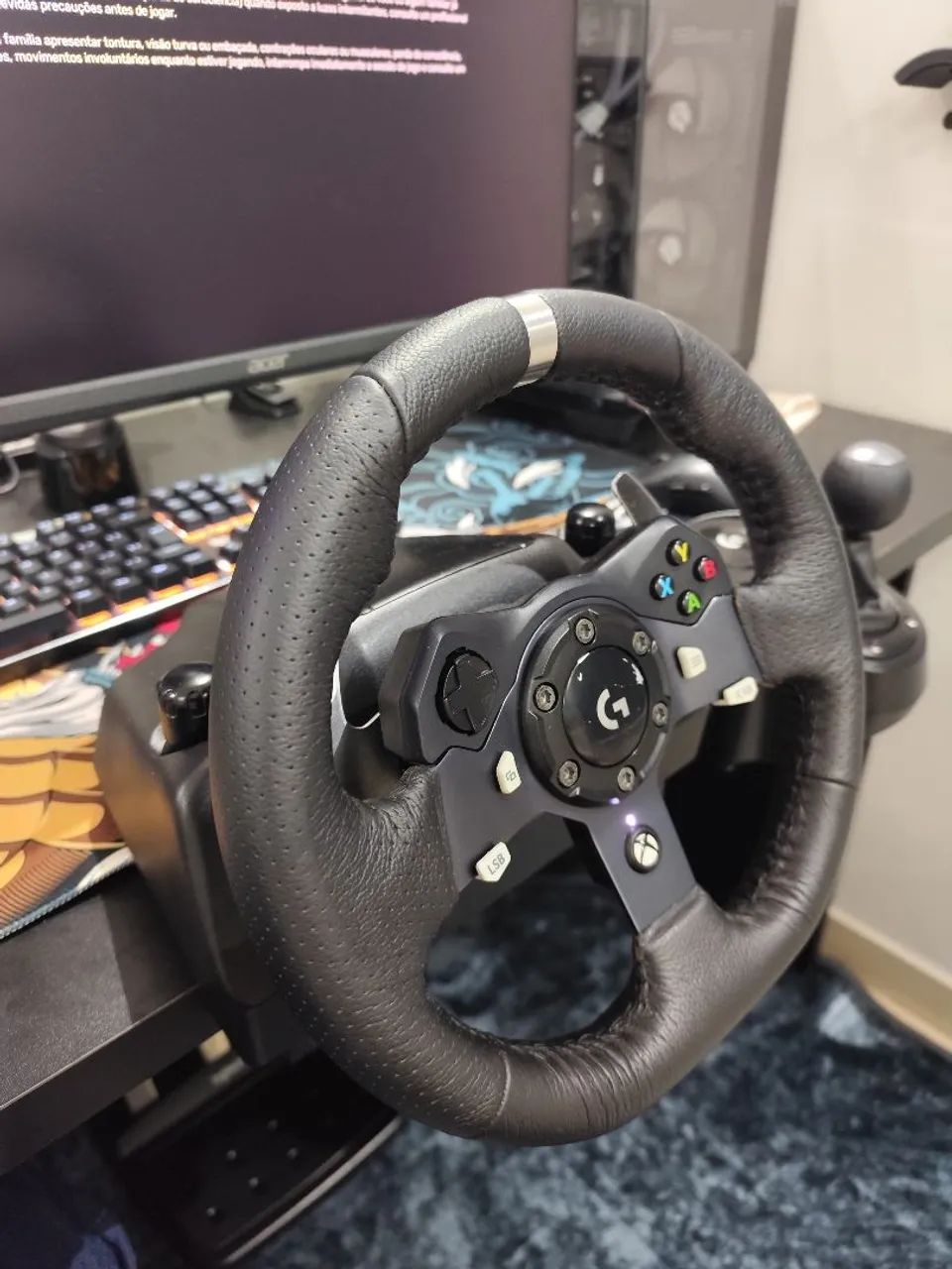 Volante Logitech g920 com cambio e mod - Foto 3