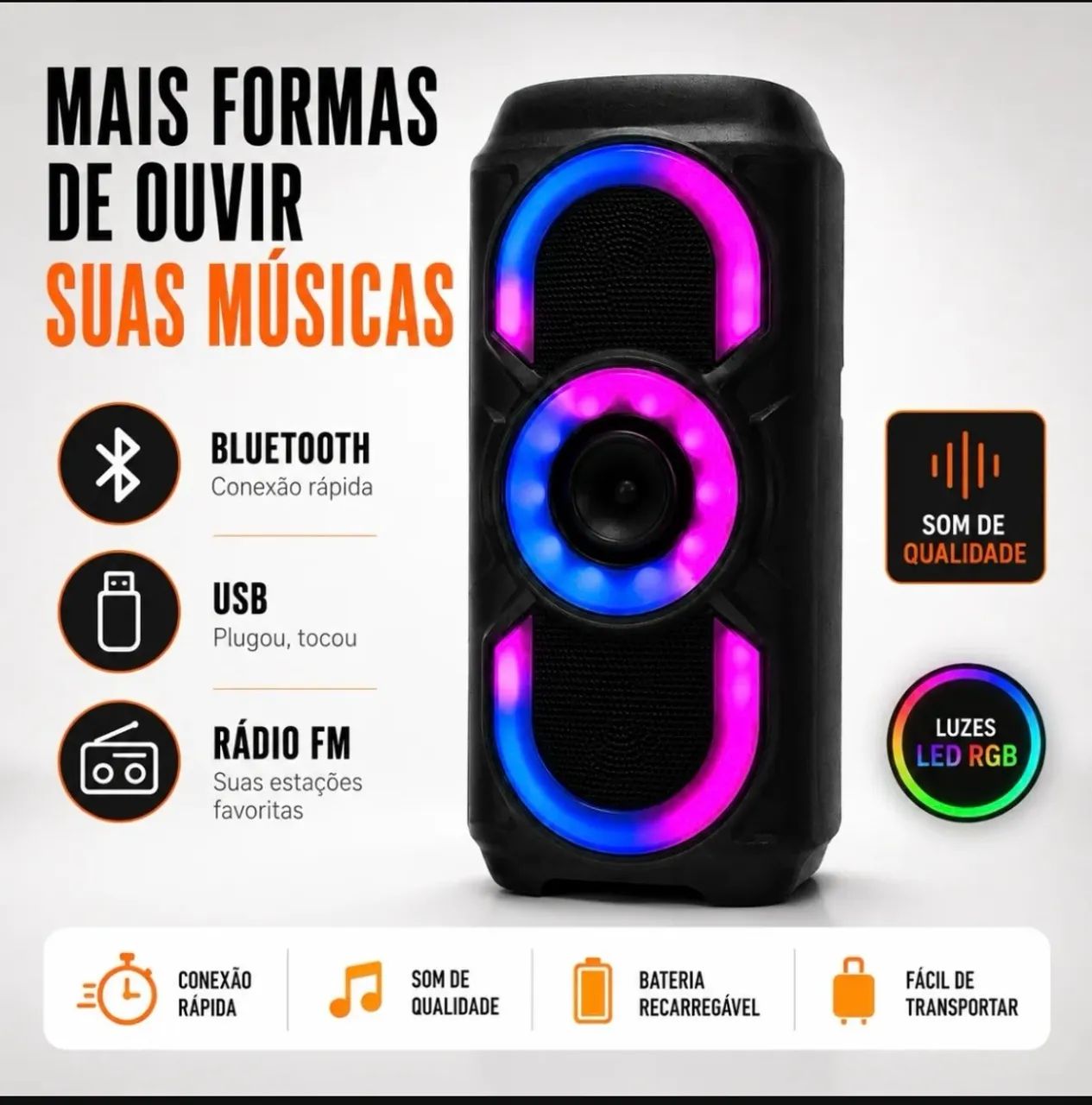 Caixa de som Bluetooth 