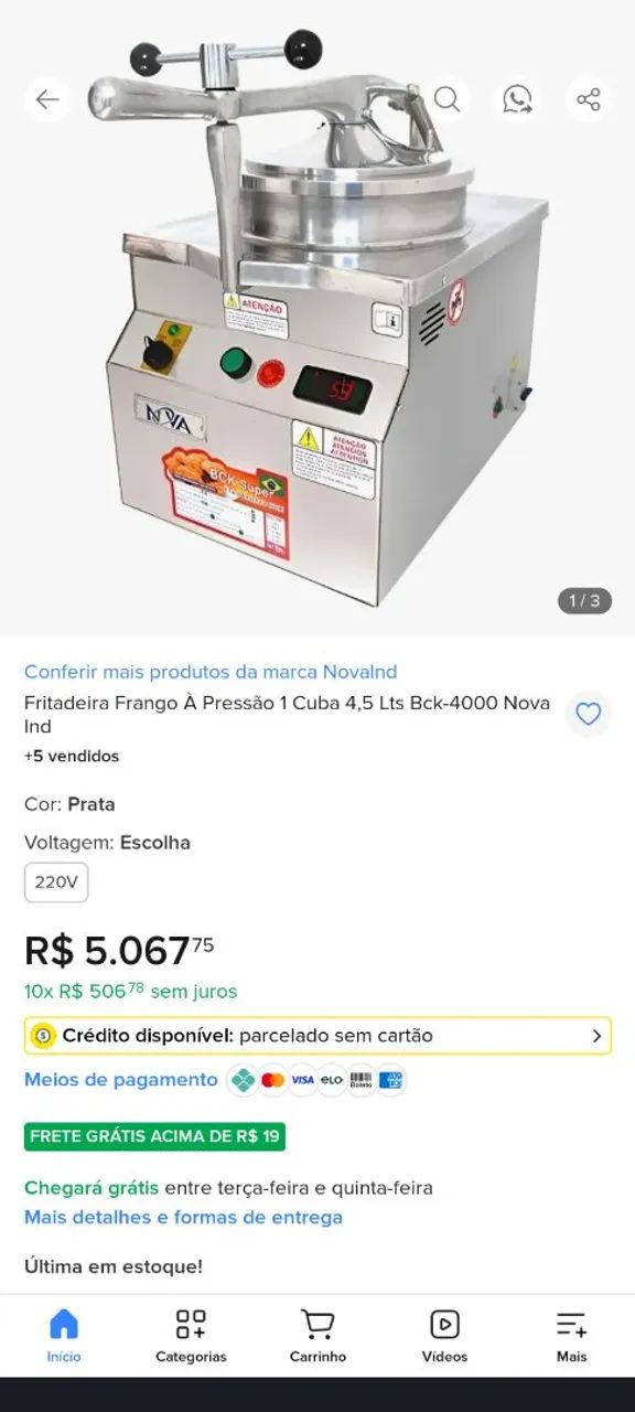Fritadeira a pressão  - Foto 3