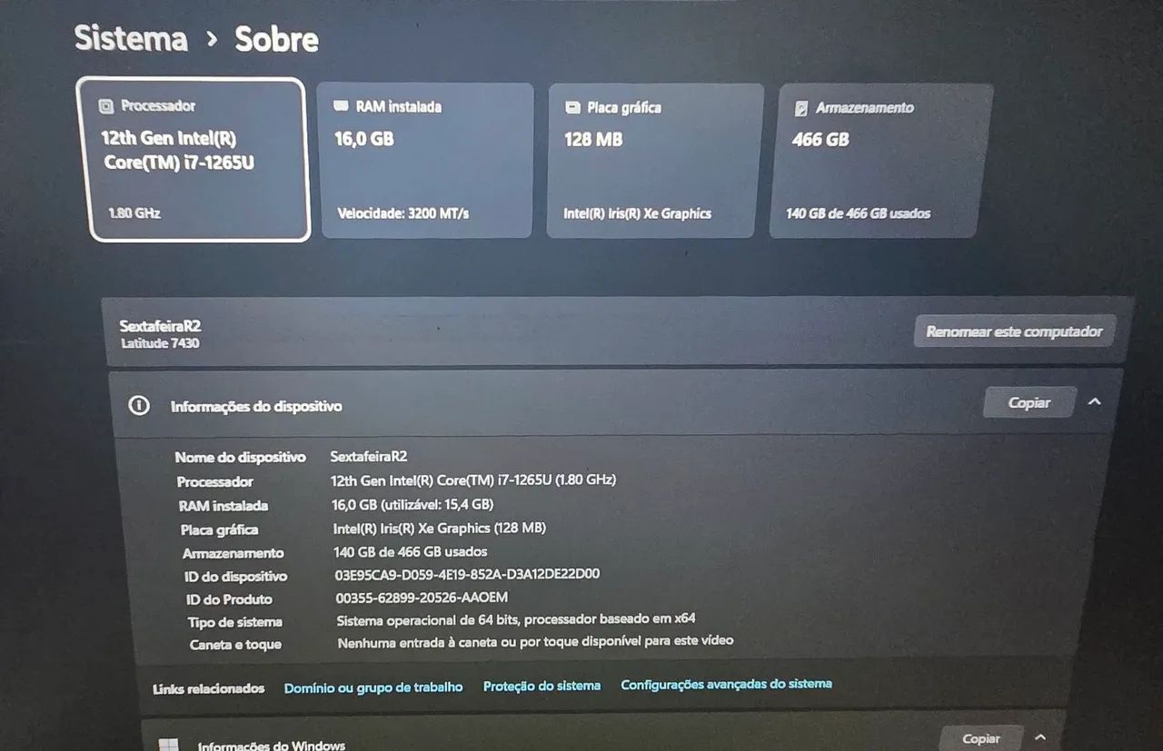 Vendo Notebook Dell i7