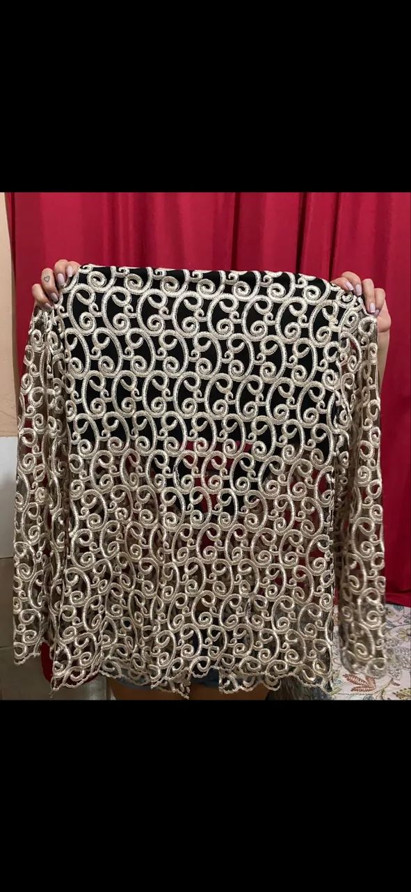 Vestido de festa preto com dourado - Foto 3