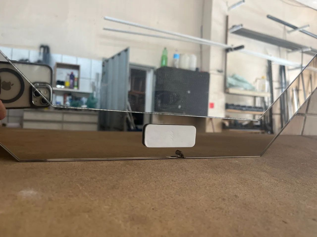 Espelho bronze lapidado com lapidado prata - Foto 2