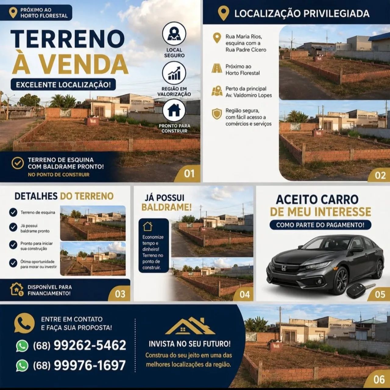 VENDE-SE TERRENO DE ESQUINA próximo ao horto florestal 