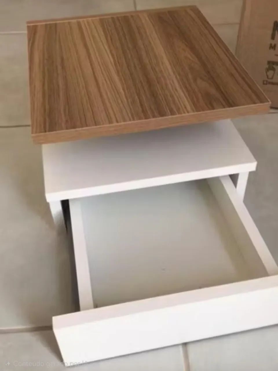 Kit Mesa de cabeceira - Branco Frejó - Foto 5