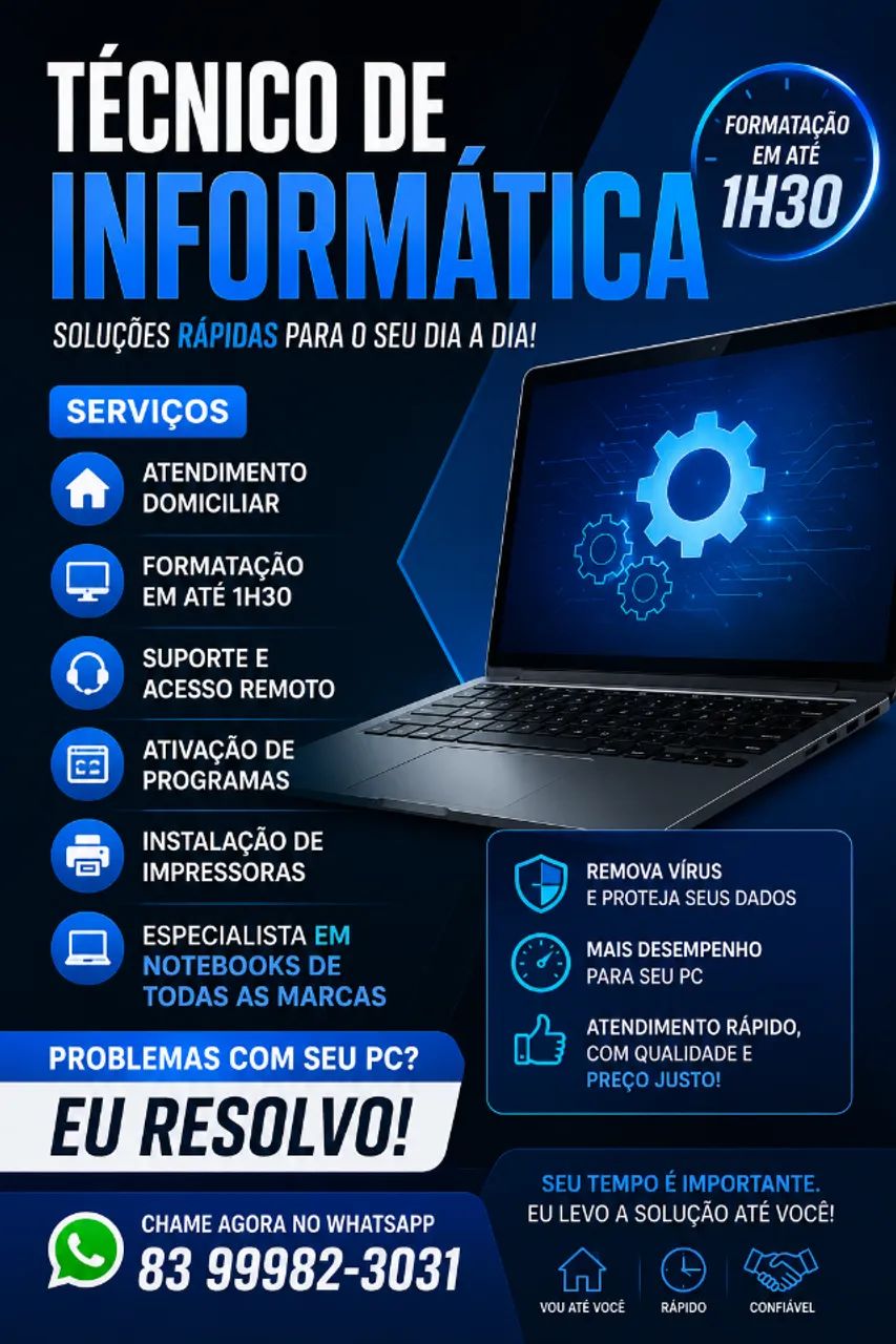Conserto de Notebooks e Computadores - Especialista em Todas as Marcas
