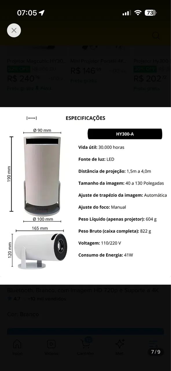 Projetor cinema em casa - Foto 4
