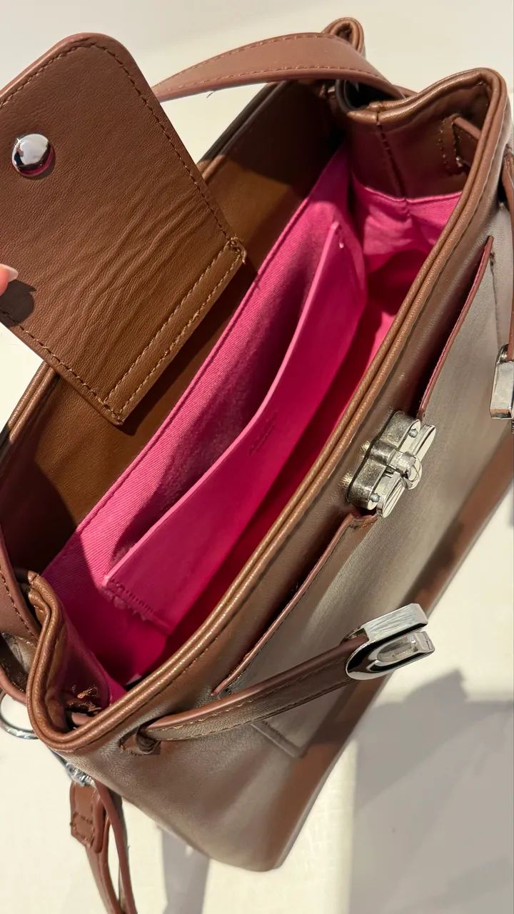 Bolsa Arezzo marrom vinho  - Foto 3