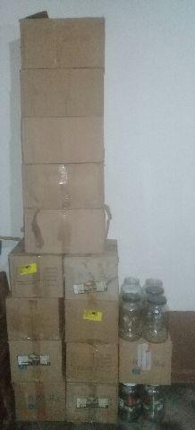 90 potes de vidro de 3 litros