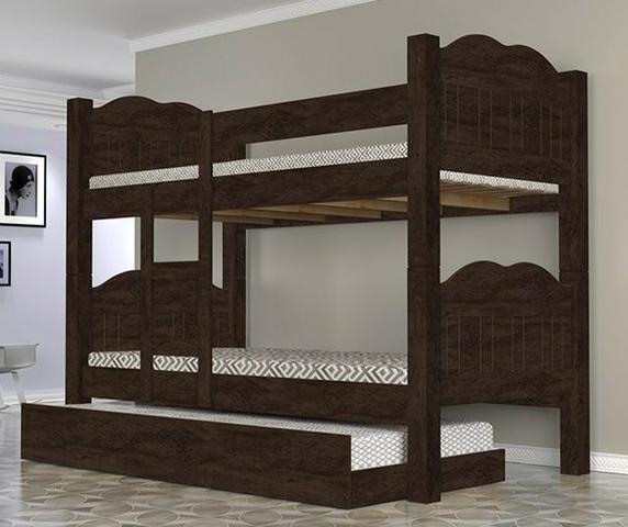 Beliche madri e cama auxiliar 100% MDF zap *