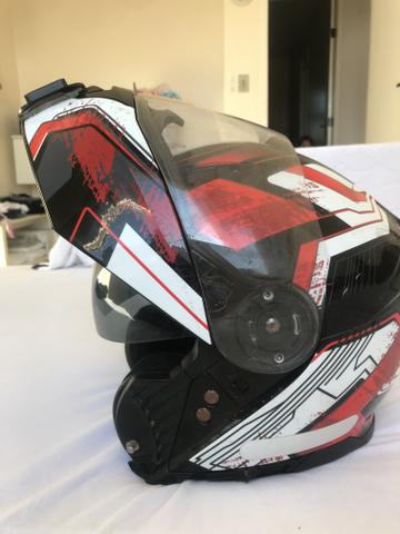 Capacete HELT escamoteavel com sobre viseira - Foto 6