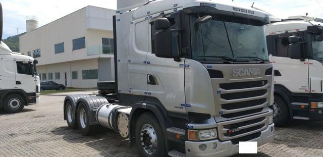 Caminhao scania r 440 6x2 prata completo motor novo ano 2014 - Foto 16