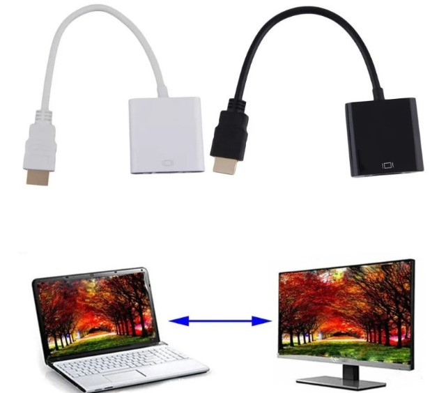   Adaptador De Vídeo Fêmea 1080p Hdmi Macho Para Vga Cabo Arduino Automação COD-CP418