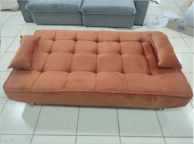 Sofá Cama 1,88m Espuma D33 Super Lindo Fazemos Entrega - Foto 2