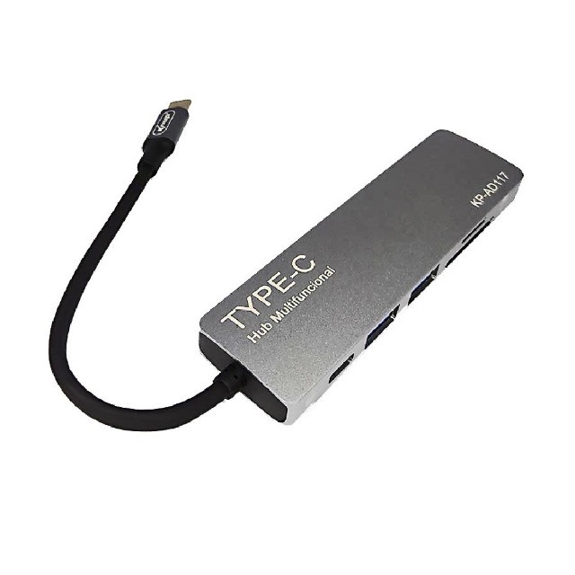 Hub Docking Station 6x1 Adaptador Type C x Cartao SD, Usb 3.1 e Hdmi KP-AD117