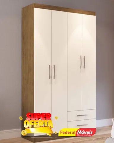 Guarda Roupa 4 Portas 2 Gavetas Direto da Fabrica Fazemos Entrega