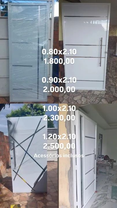 Portas acm alumínio 