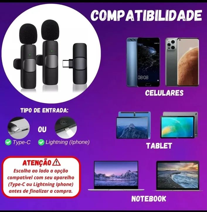 Microfone Lapela Duplo para Celular  ANDROID, IOS , P2L- Qualidade Premium - Foto 4