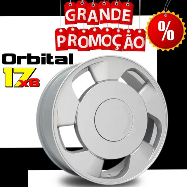 Roda aro 17 VW Gol GTI Prata 4X100 Zunky orbital