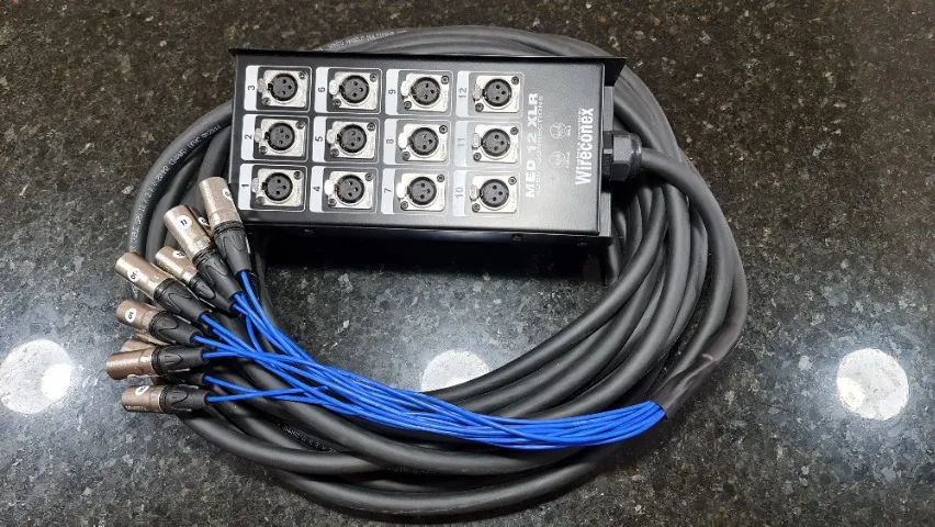 Medusa Wireconex 12 Vias, Conector Xlr Wireconex, 15 Metros Multicabo Santo Ângelo