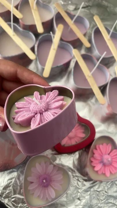 Velas Decorativas com Flores - Foto 3