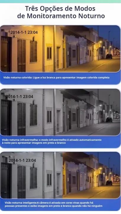 2 em 1 Câmera de Segurança 2k Interna Externa dupla lentes dupla visualizações - Foto 4