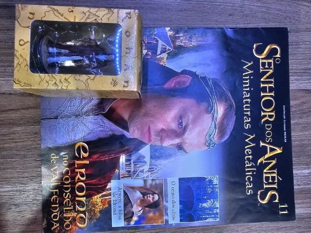 Miniatura Elrond 11 Senhor dos Aneis Eaglemoss na caixa com revista
