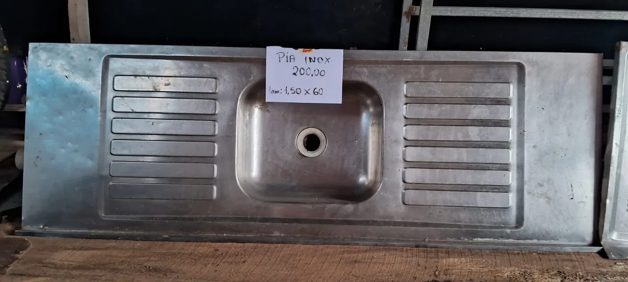 Pia de Inox 150x60