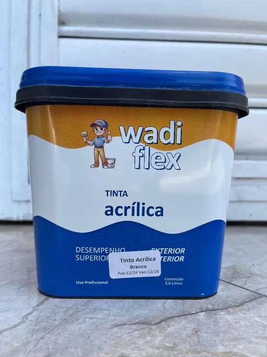 Tinta Acrílica Wadi Flex 3,6L Branca - Nova