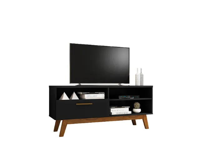 Rack Paládio 136cm Preto Fosco - Bechara - Entrega Rápida!