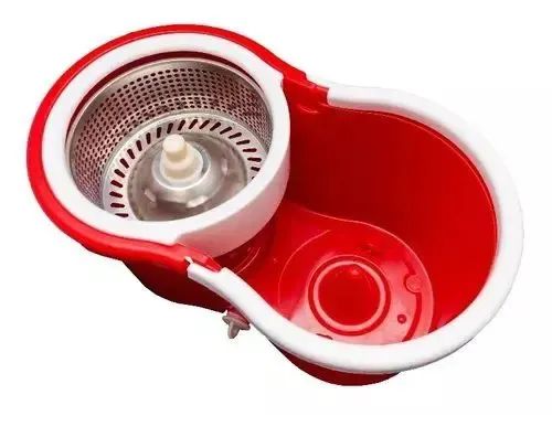 Balde Com Esfregao Mop 16l Aço Inox Ck01 23cmx25cmx44cmhao -vermelho - Foto 2