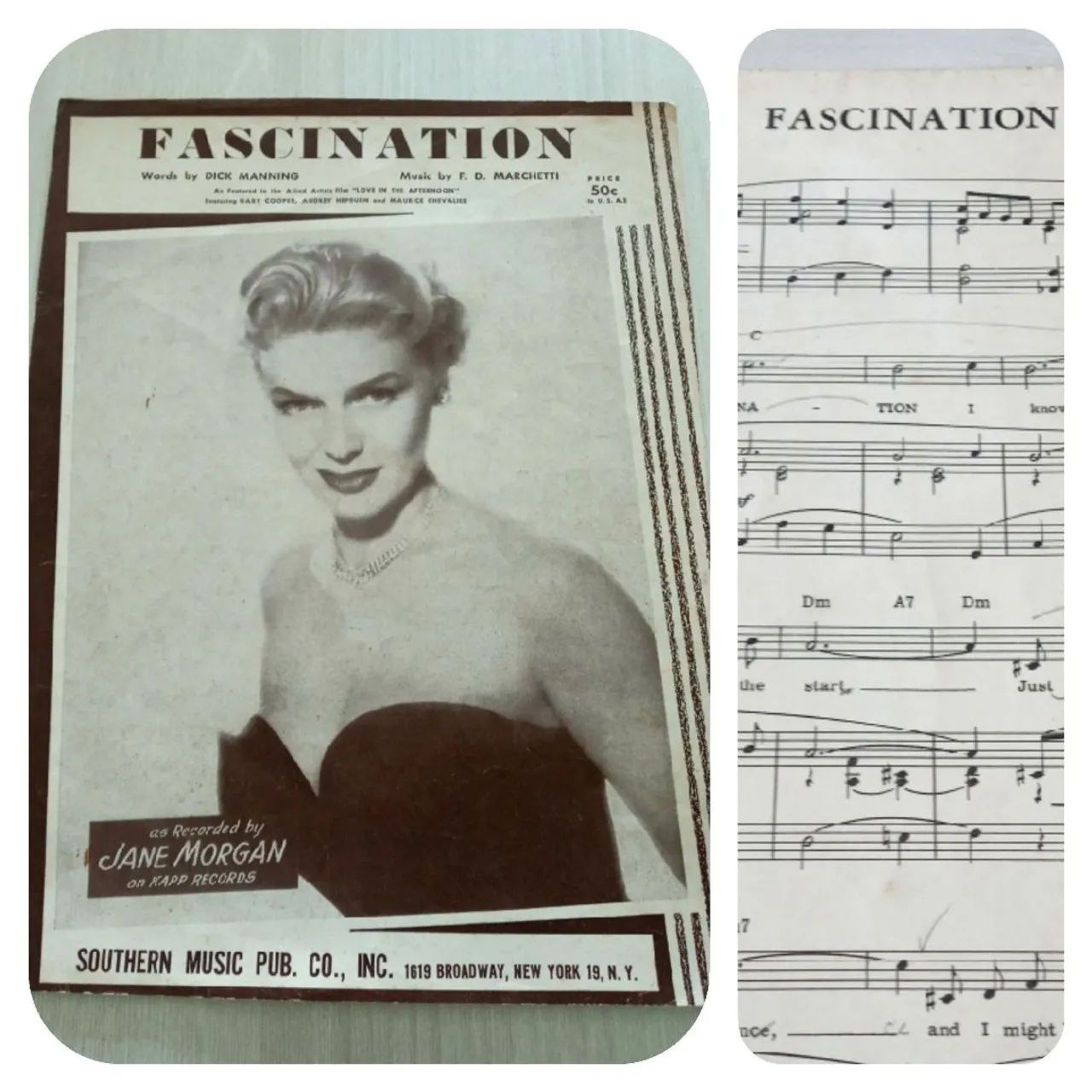 Antiga Partitura Musical Broadway, N.York 