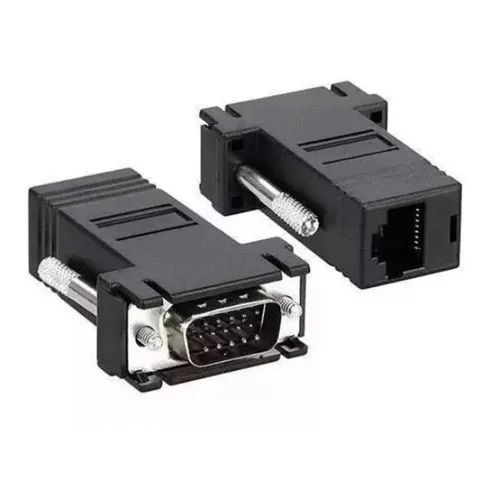  Adaptador Extensor Vga Via Cabo Rede Rj45