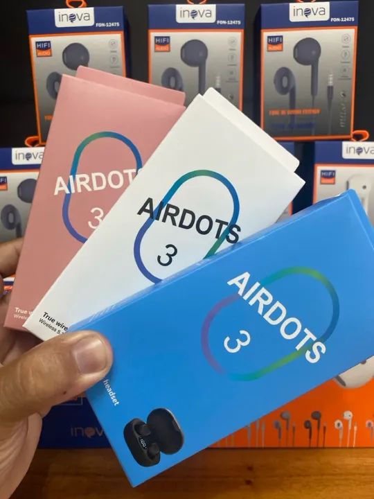 Fone de Ouvido Bluetooth Inova Airdots 3 - Novo