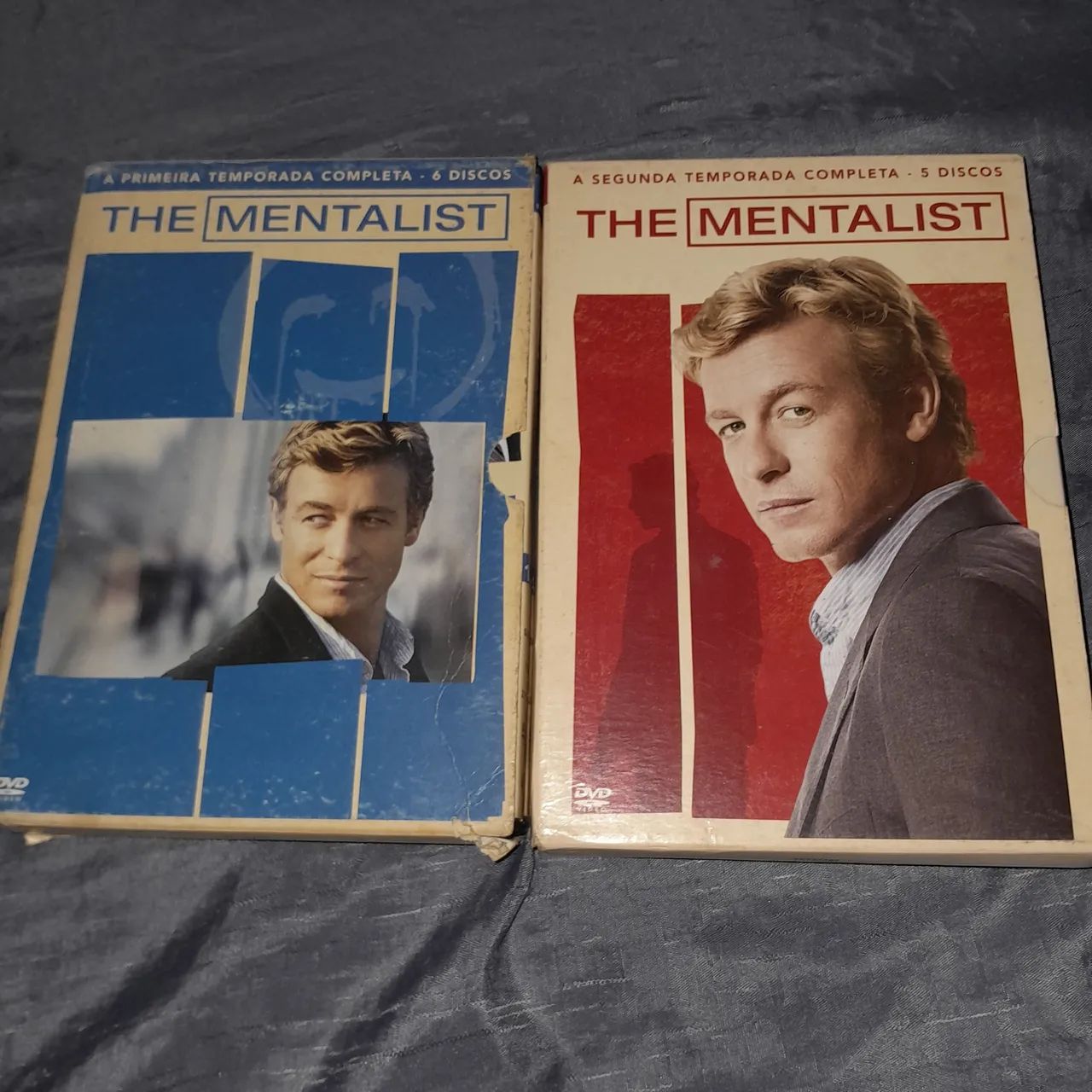 Box dvds the mentalist 1 e 2 temporadas