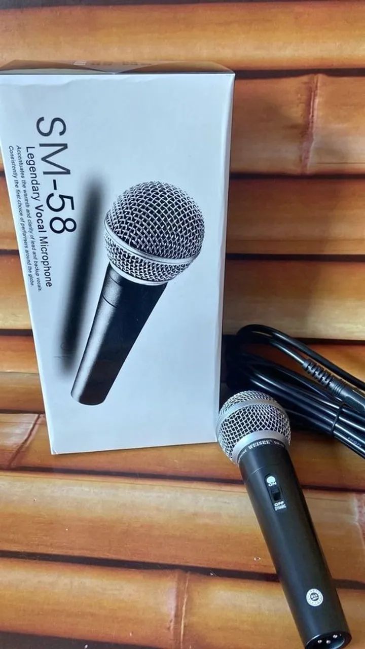 Microfone com fio sm58 (entregamos)