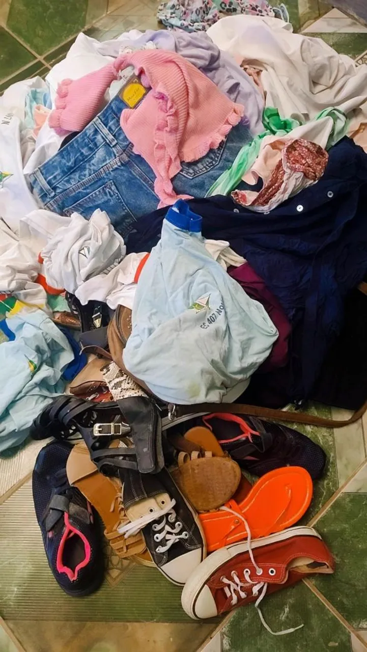 Lote de Roupas e Calçados Femininos