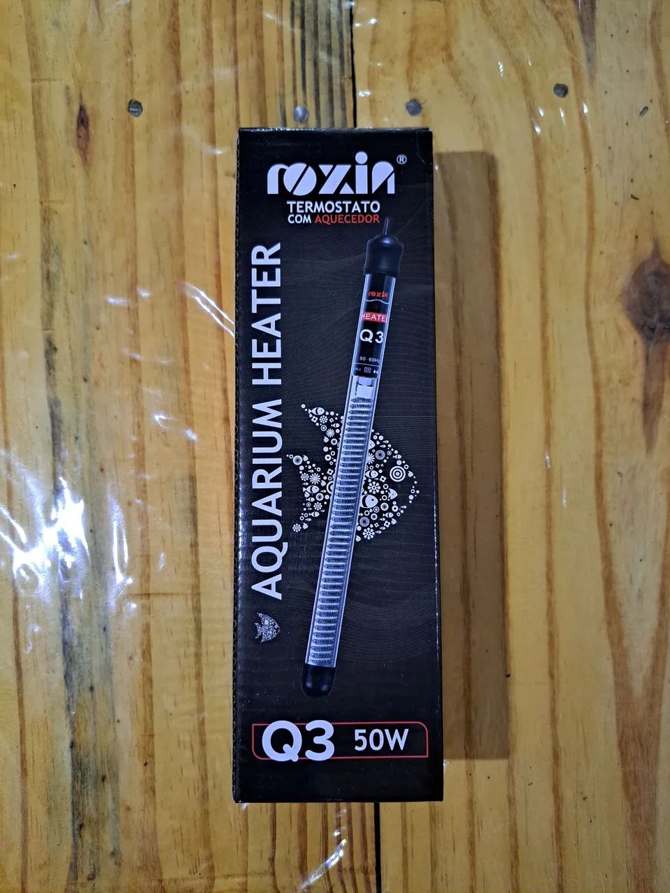 Aquecedor Original com Termostato para Aquário 50W Roxin Q3