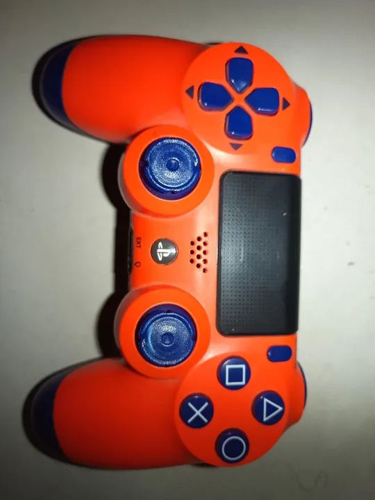 Controle DualShock 4 -  PS4  -  Laranja e Azul - Foto 4
