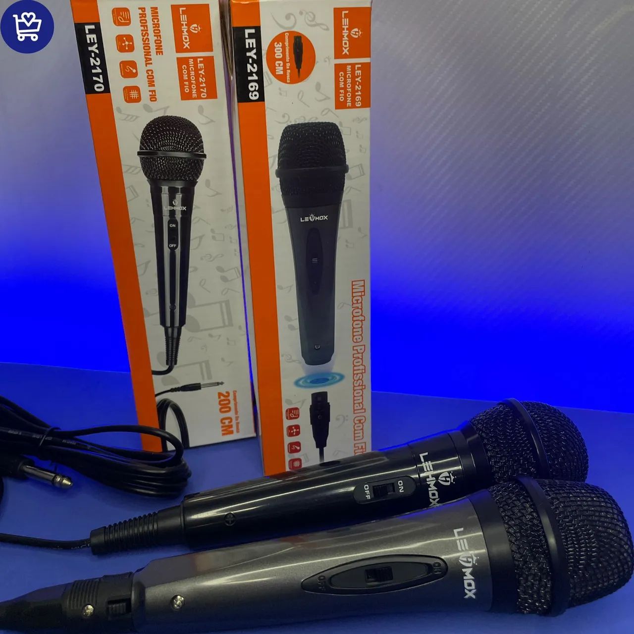 Microfone Profissional com Fio LEHMOX LEY-2170 e LEY-2169 - Foto 4