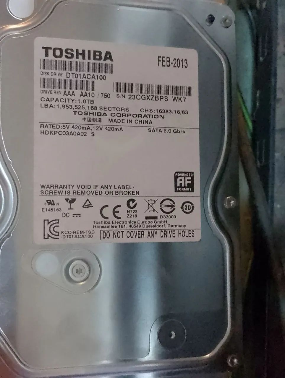 HD Toshiba 1TB ( desktop )