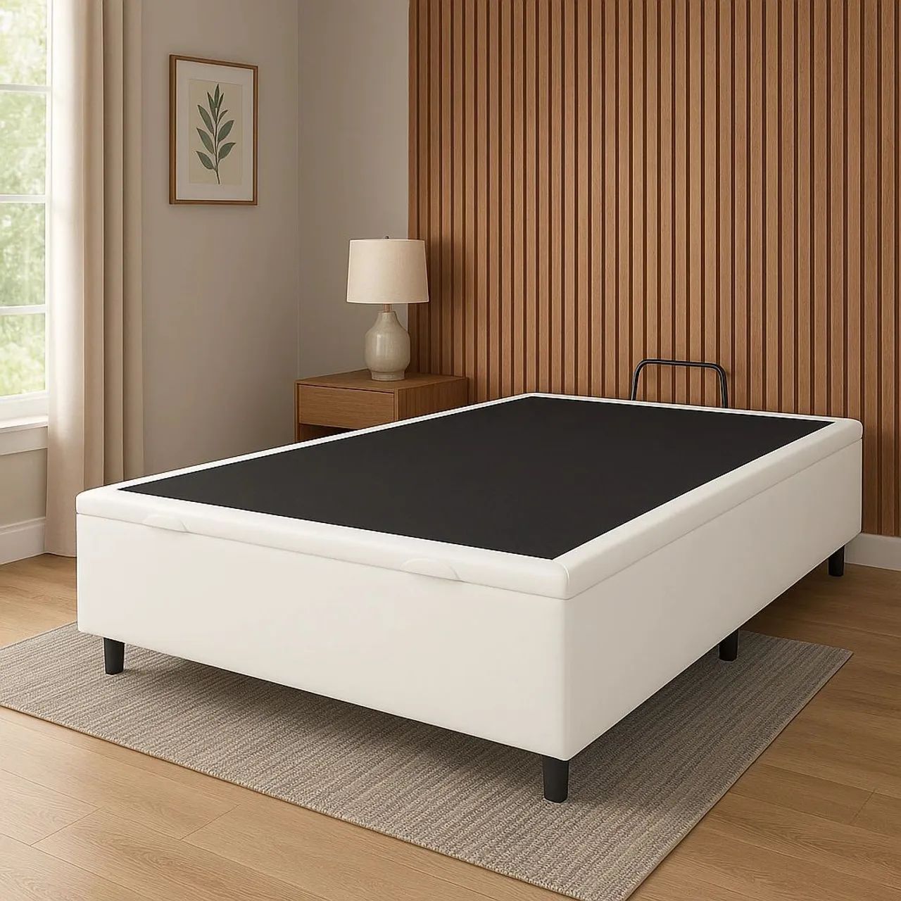 Promoção só hoje Cama box baú casal Corino branco  - Foto 2