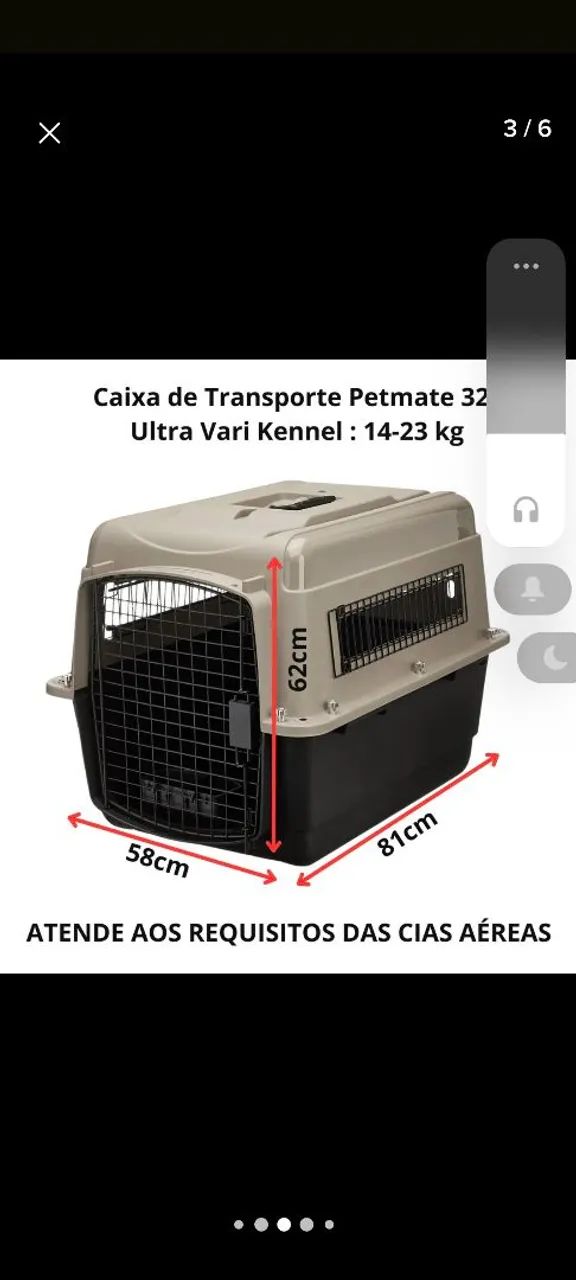 Caixa para transporte de pet