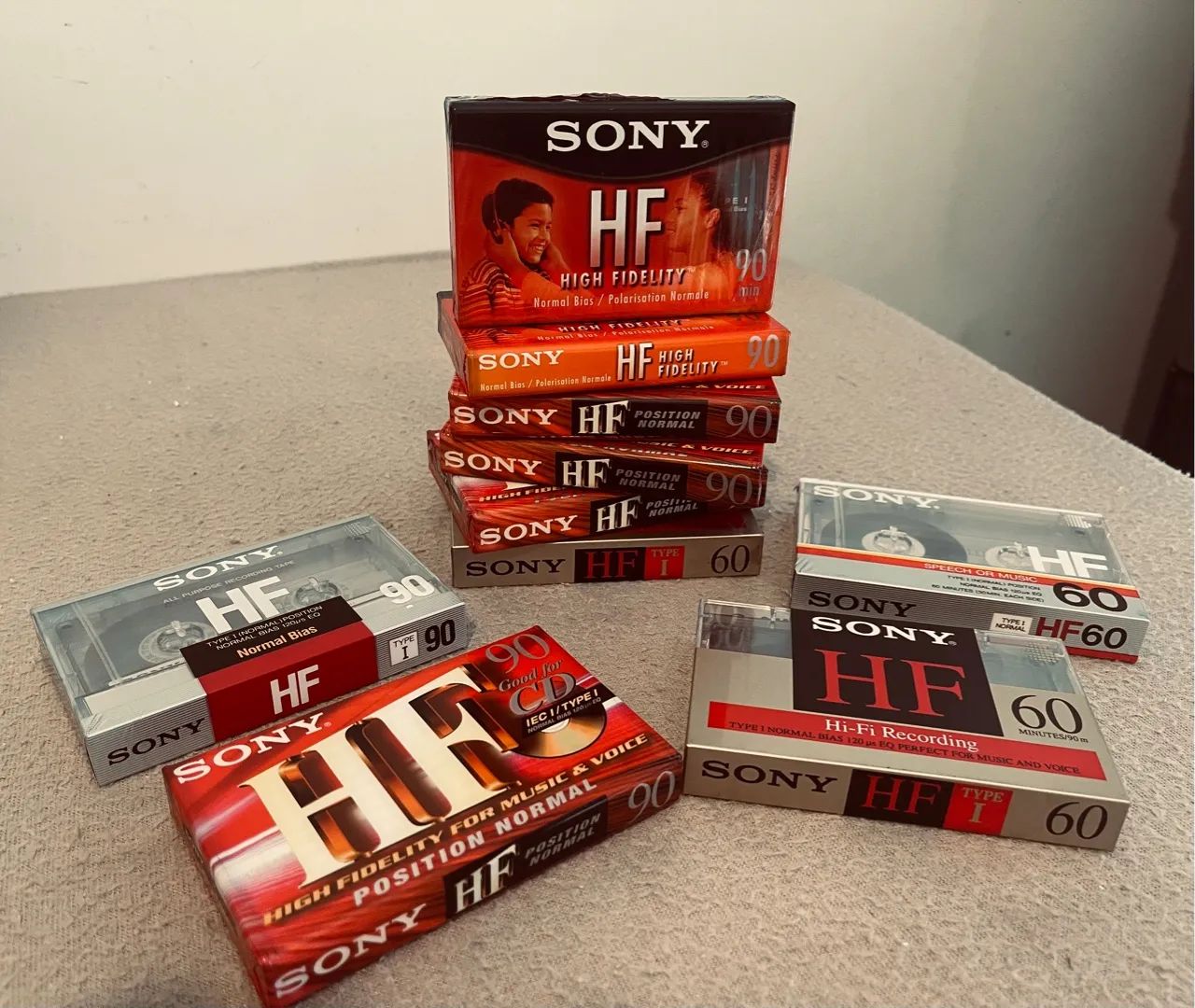 Lot De 4 Cassettes Audio Sony HF C90 – Neuf Sous Blister – 90 Minutes