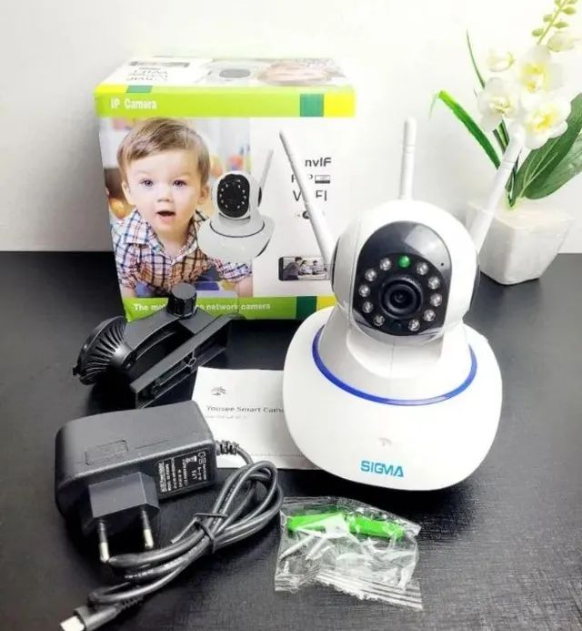 Camera Robo 3 Antenas Ip Wifi 360 Sistema Yoosee