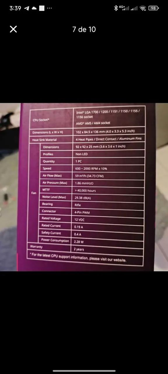 Aircooler Cooler Master Hyper H412R - Foto 5