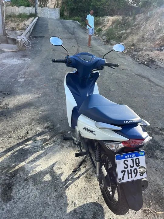Honda Biz 125 - Branca e Azul - Foto 3